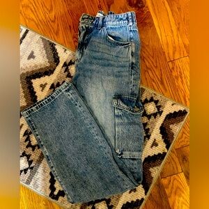 Womens utility cargo jeans nwt